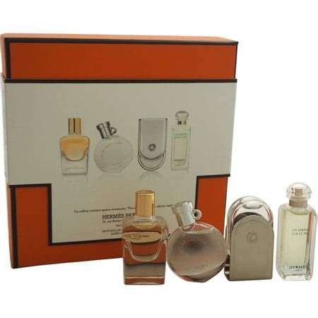 hermes made in france 4pc mini fragrance set|hermes gardens perfume set.